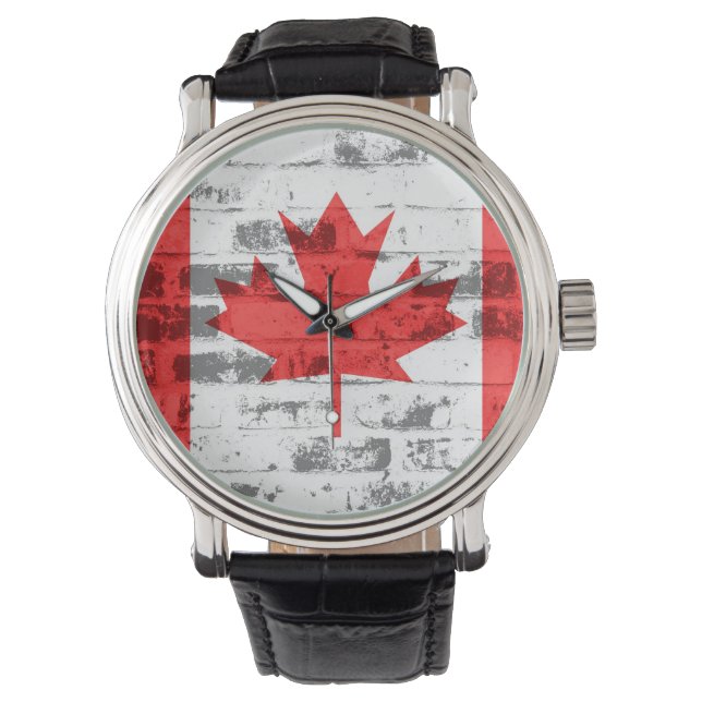 Montre Drapeau canadien Vintage (devant)