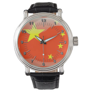 Montre Drapeau chinois laqué