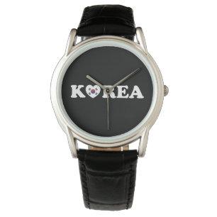 Montre Drapeau coréen Love Heart