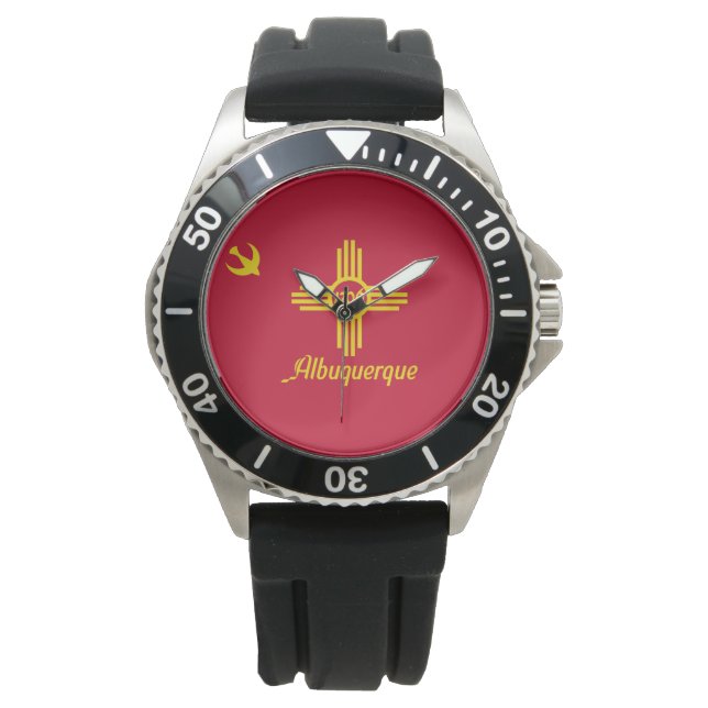 Montre Drapeau d'Albuquerque (Nouveau-Mexique) (devant)