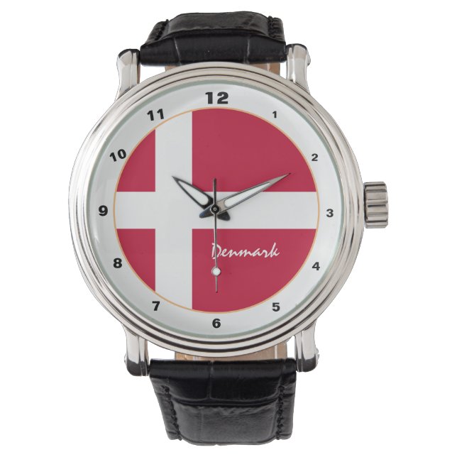 Montre Drapeau danois & Danemark mode tendance / design (devant)