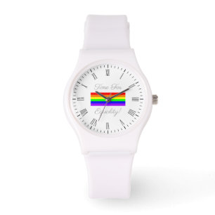 Montre Drapeau d'arc-en-ciel de gay pride de LGBT ! Heure
