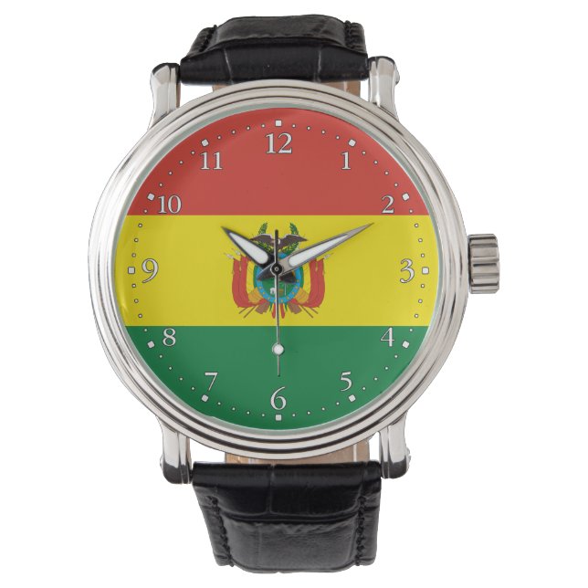 Montre Drapeau de Bolivie patriotique (devant)