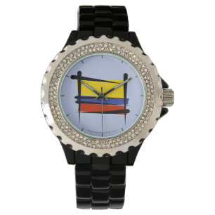 Montre Drapeau de brosse de la Colombie