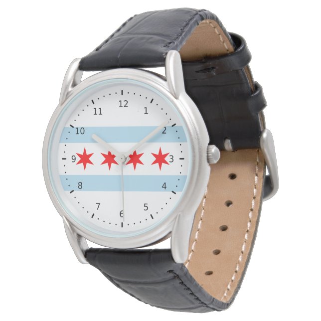 Montre Drapeau de Chicago, Illinois (Incliné)