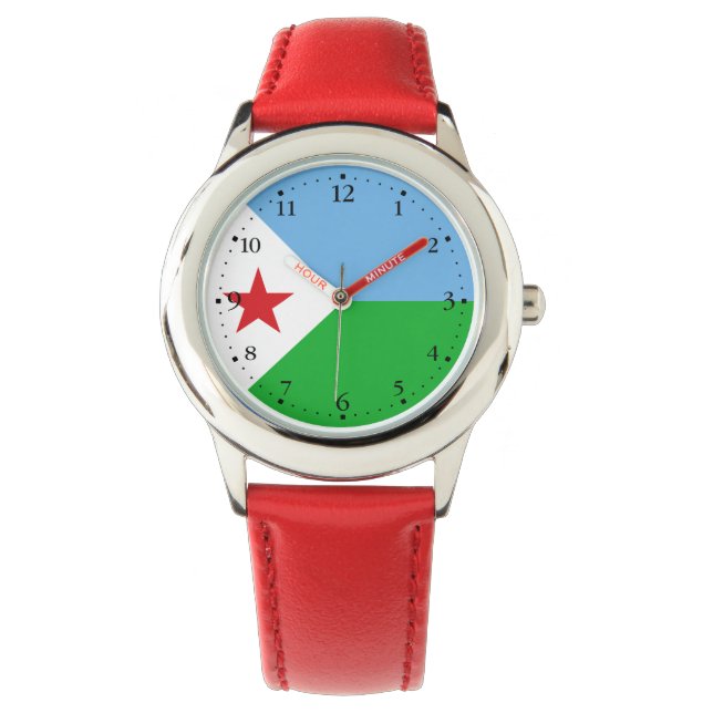 Montre Drapeau de Djibouti (devant)