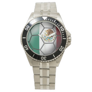 Montre Drapeau de la balle de football mexicaine