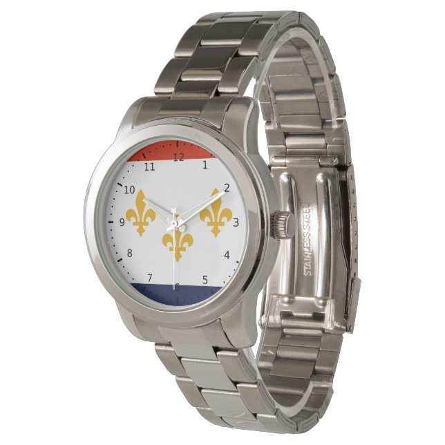Montre Drapeau de la Nouvelle-Orléans, Louisiane (Incliné)