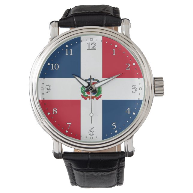 Montre Drapeau de la République Dominicaine (devant)