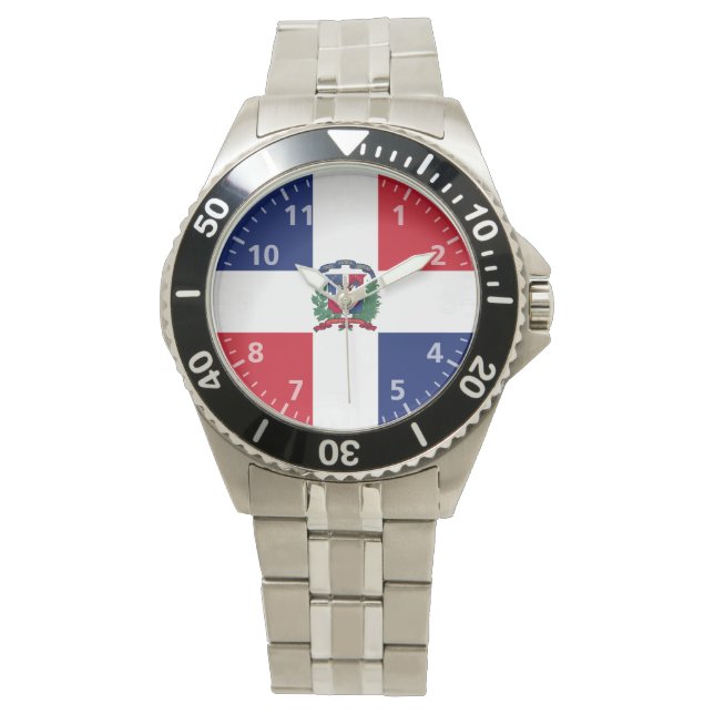 Montre Drapeau de la République Dominicaine (devant)