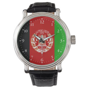 Montre Drapeau de l'Afghanistan patriotique