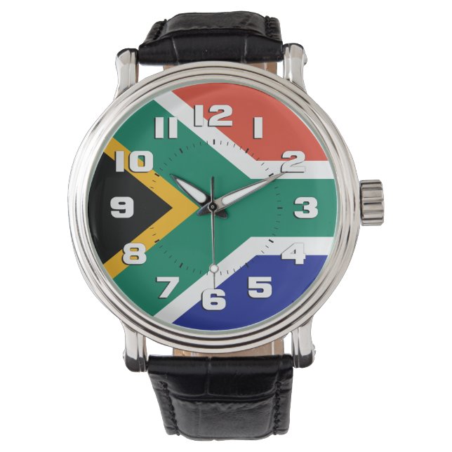 Montre Drapeau de l'Afrique du Sud (devant)