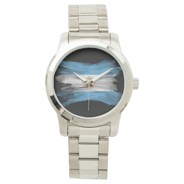 Montre Drapeau de l'Argentine bracelet, drapeau national (devant)