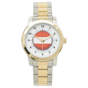 Montre Drapeau de l'Autriche féminin surdimensionné Montr