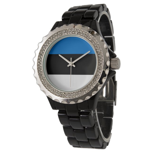 Montre Drapeau de l'Estonie (Incliné)