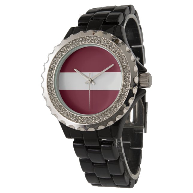 Montre Drapeau de Lettonie (Incliné)