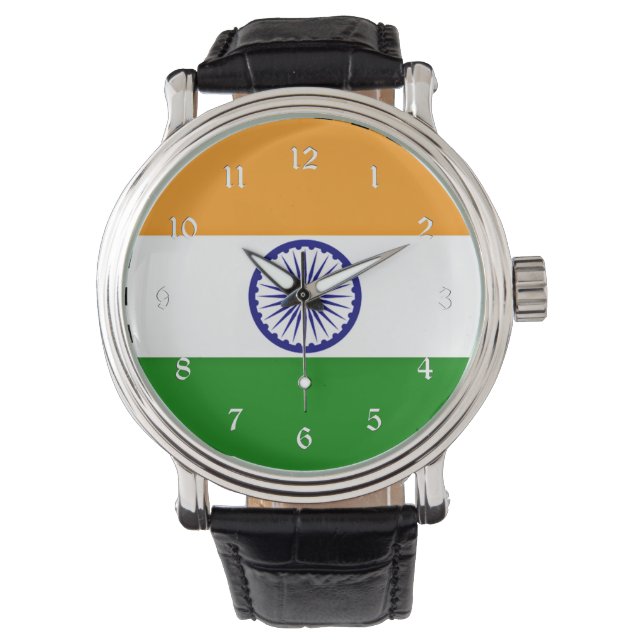 Montre Drapeau de l'Inde (devant)