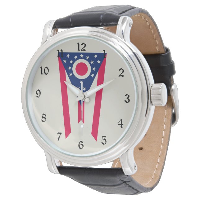 Montre Drapeau de l'Ohio : la bannière Buckeye State (Incliné)