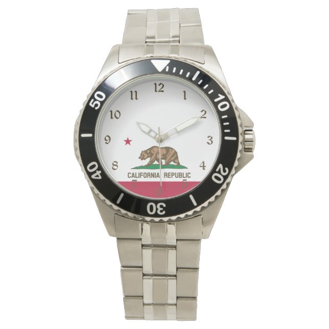 Montre Drapeau de l'ours de Californie : État de Cali Gol (devant)