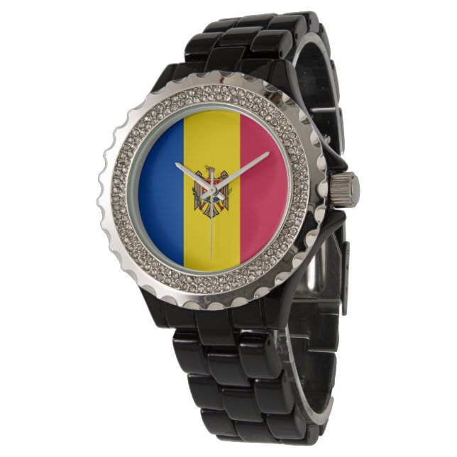 Montre Drapeau de Moldavie (Incliné)