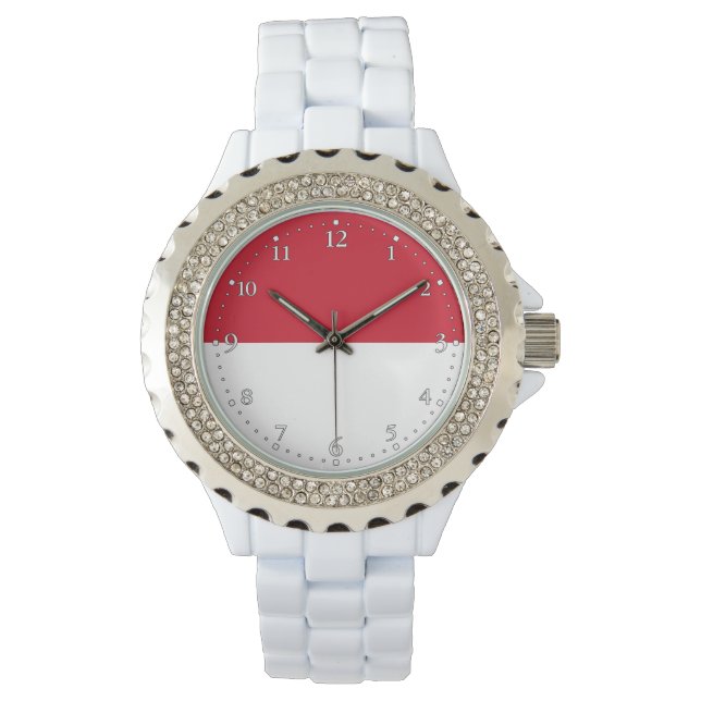 Montre Drapeau de Monaco (devant)