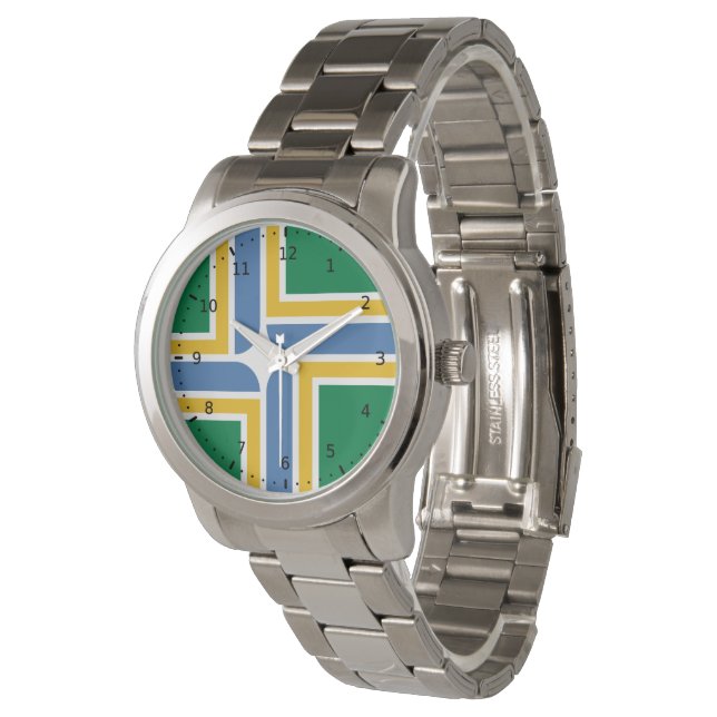 Montre Drapeau de Portland, Oregon (Incliné)