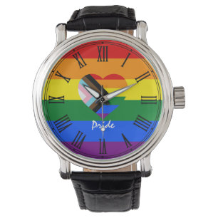 Montre Drapeau de progression LGBTQ & Pride / Regarder ar