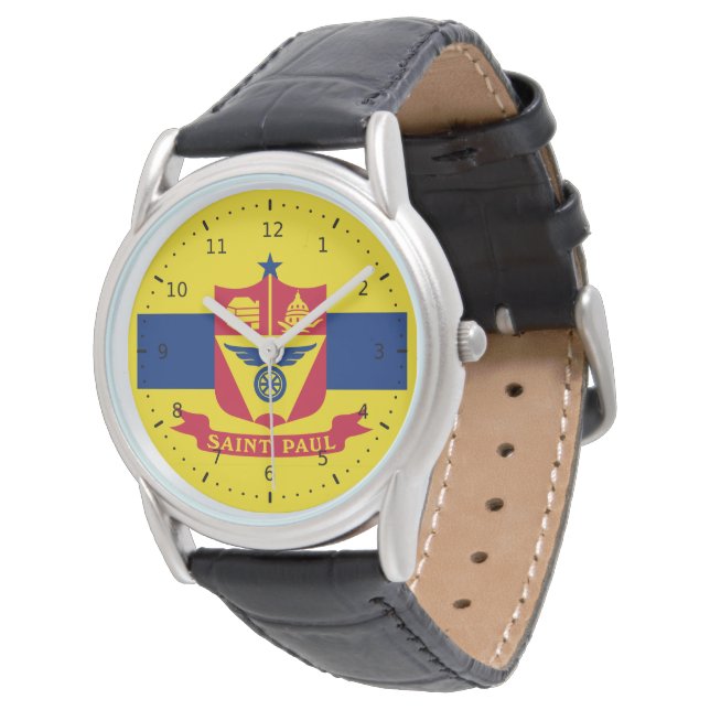 Montre Drapeau de Saint Paul, Minnesota (Incliné)