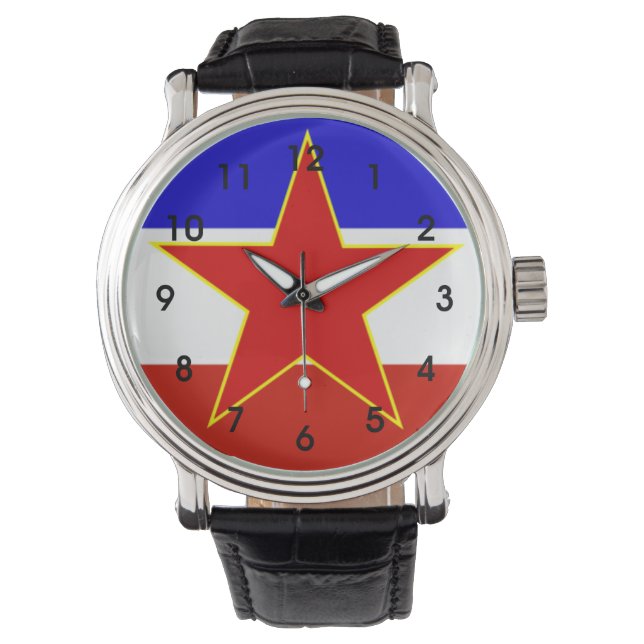Montre Drapeau de Yougoslavie (devant)
