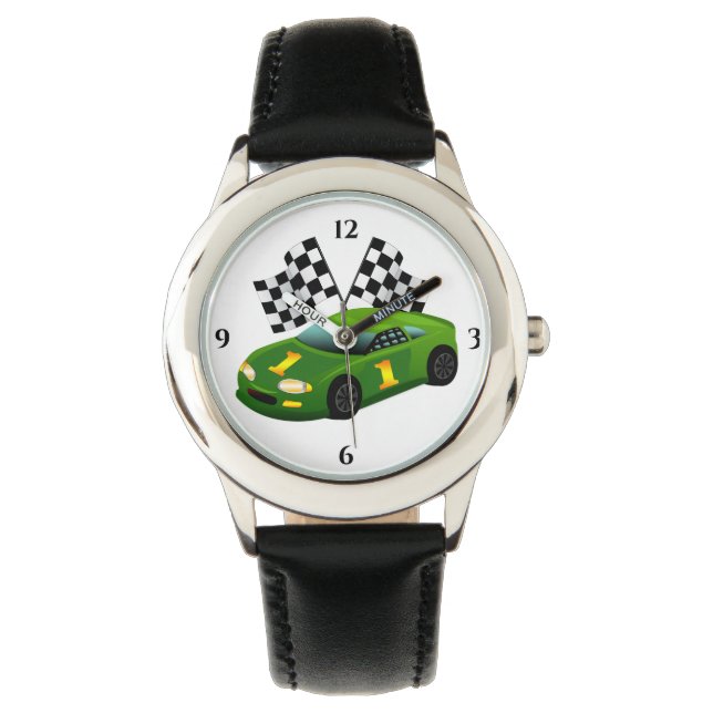 Montre Drapeau des gagnants de À damiers voiture Green Ra (devant)
