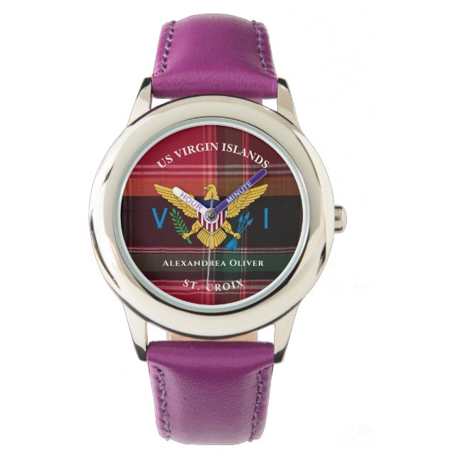 Montre Drapeau des îles Vierges américaines Ste Croix USV (devant)