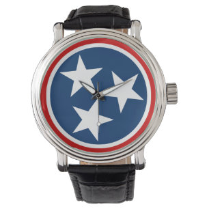 Montre Drapeau d'état du Tennessee Bleu Blancs étoiles