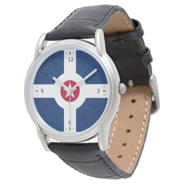 Montre Drapeau d'Indianapolis, Indiana (Incliné)