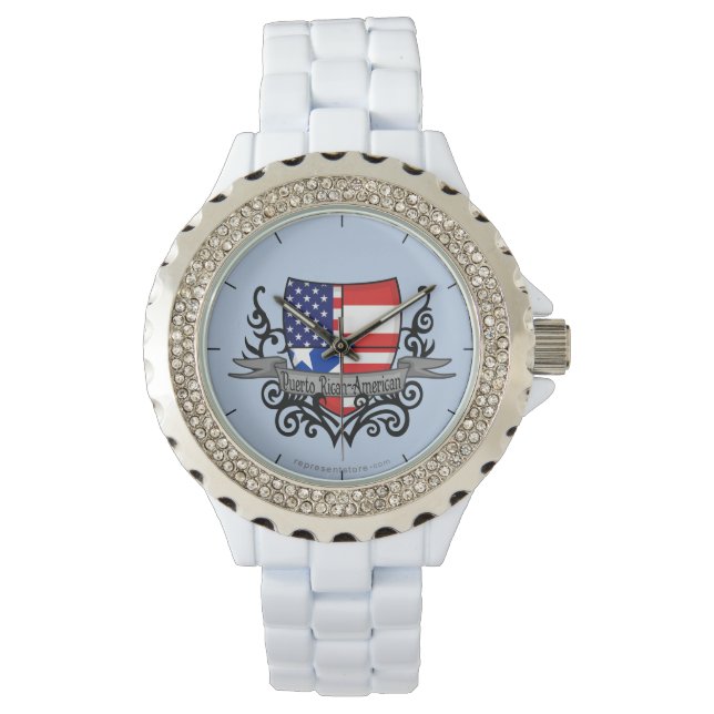 Montre Drapeau du Bouclier portoricain américain (devant)