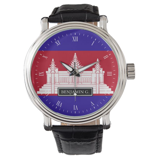 Montre Drapeau du Cambodge (devant)