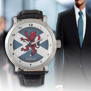 Montre Drapeau écossais vintage, Lion & Ecosse /mode Wa