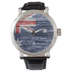 Montre Drapeau en bois australien