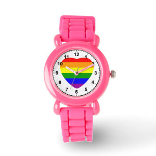 Montre Drapeau en forme de coeur GAY