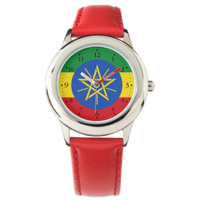 Montre Drapeau Éthiopie (devant)