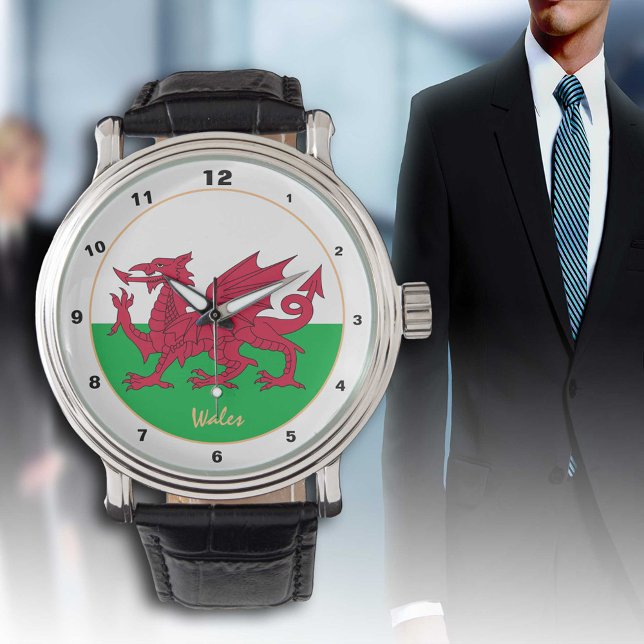 Montre Drapeau gallois patriotique, Galles mode / design (Créateur téléchargé)
