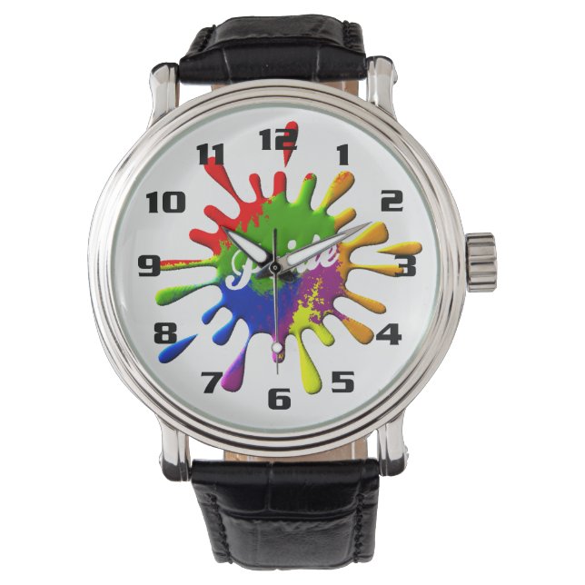 Montre Drapeau gay pride (devant)