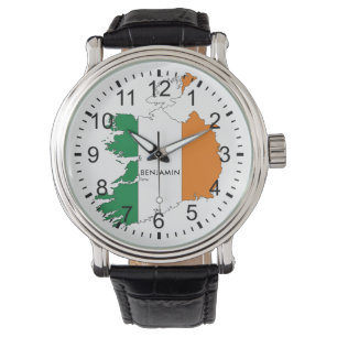 Montre Drapeau irlandais personnalisé