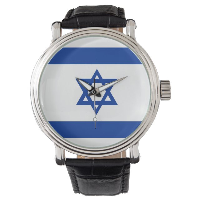 Montre drapeau israël juif david star (devant)