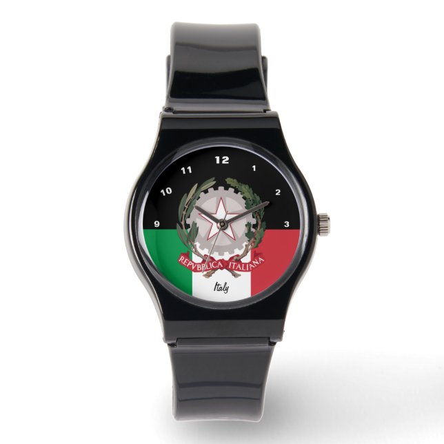 Montre Drapeau Italien, emblème, Italie mode / spo (Recto)