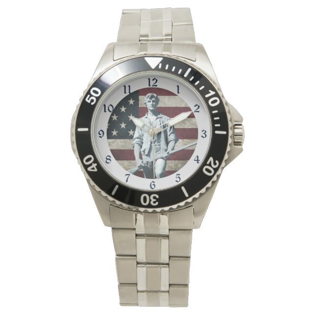 Montre Drapeau Minuteman Patriot USA (devant)