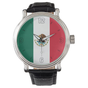 Montre Drapeau national du Mexique Élégant patriotique