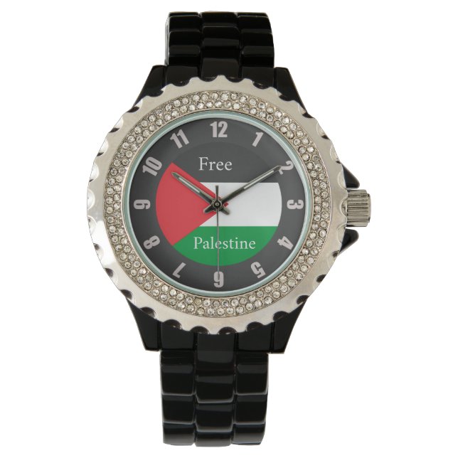 Montre Drapeau palestinien customisé Libérez la Palestine (devant)