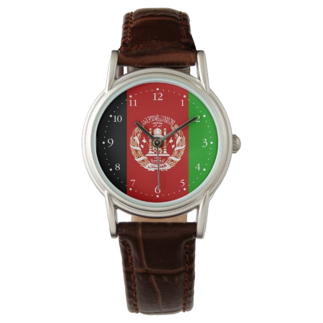 Montre Drapeau patriotique de l'Afghanistan (devant)