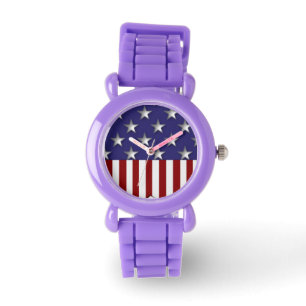 Montre Drapeau Patriotique Étoiles et rayures