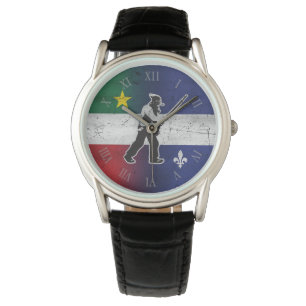 Montre Drapeau Québec et Patriote Henri Julien érodé